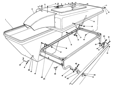Grass Collection System Model No. 30576 (Optional) (Continued) Diagram and Parts List for 30754 0000001 - 0999999 Toro Lawn Tractor