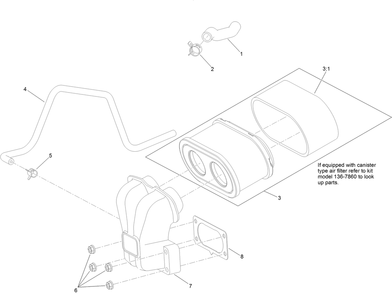 Air Intake And Filtration Assembly  With Non-Canister Style Air Filter Diagram and Parts List for 74450 400000000-402099999 Toro Lawn Tractor