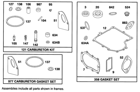 Engine Briggs & Stratton Model 283707-0160-01 Diagram and Parts List for 70141 49000001 - 49999999 Toro Lawn Tractor