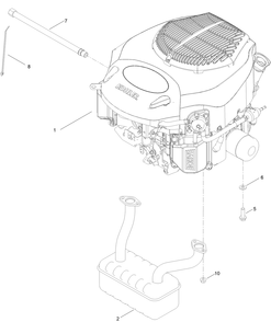 Engine Assembly Diagram and Parts List for 74695 400000000 - 412699999 Toro Lawn Tractor