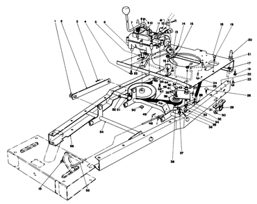 Frame Assembly Diagram and Parts List for 56006 9000001 - 9999999 Toro Lawn Tractor