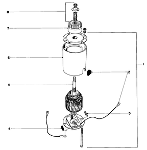 Starter Motor And Pinion Diagram and Parts List for 21100 8000001 - 8999999 Toro Lawn Mower