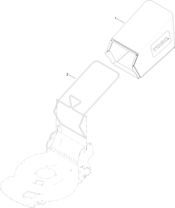 Rear Bag Assembly Diagram and Parts List for 21761 409000000 - 999999999 Toro Lawn Mower