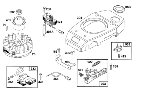 Engine Gts 150 Diagram and Parts List for 20820BC 5900001 - 5999999 Toro Lawn Mower