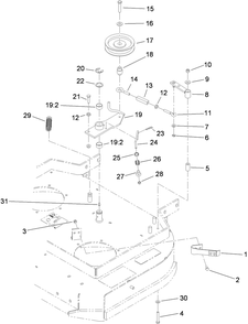 Idler Assembly Diagram and Parts List for 39934 (310000001-310999999)(2010) Toro Lawn Mower