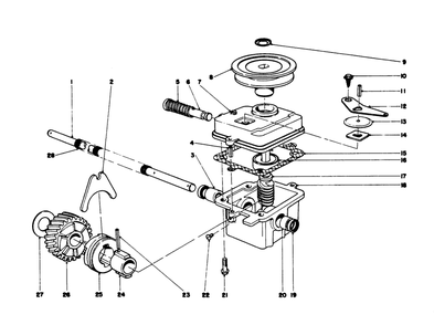 Gear Case Assembly Diagram and Parts List for 20750 8000001 - 8999999 Toro Lawn Mower