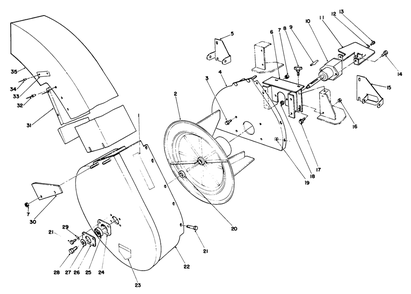 62" Blower Kit Model No. 30503 (Optional) Diagram and Parts List for 30798 0000001 - 0999999 Toro Lawn Tractor