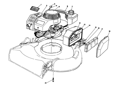 Engine Assembly (Model No. 47pg6) (Used On Units With Serial No. 7002105 & Up) Diagram and Parts List for 16585 7000001 - 7999999 Toro Lawn Mower