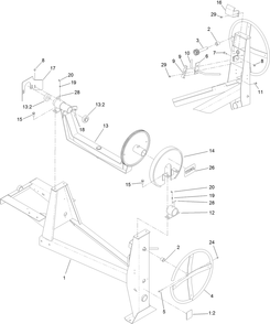 Frame And Yoke Assembly Diagram and Parts List for 68004 404320000 - 999999999 Toro Cement Mixer