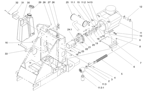 Engine Assembly Diagram and Parts List for 22304 900001 - 990001 Toro Lawn Tractor Accessories