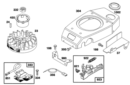 Engine Gts 150 Diagram and Parts List for 26632B 6900001 - 6999999 Toro Lawn Mower