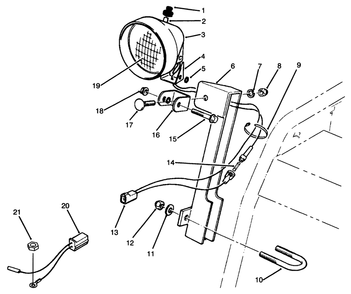 Light Assembly No. 66-7941 Diagram and Parts List for 38590 6900001 - 6999999 Toro Snow Blower