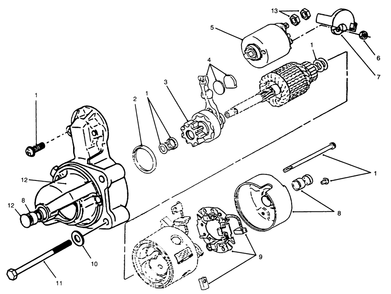 Starter-Onan P220g Type 1/10808g Diagram and Parts List for 30620 690001 - 699999 Toro Lawn Tractor