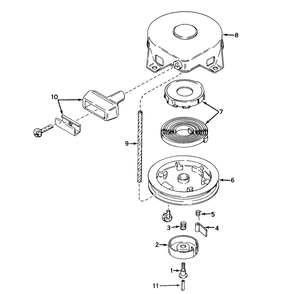 Rewind Starter Model No. 590420 Diagram and Parts List for 58010 2000001 - 2999999 Toro Tiller