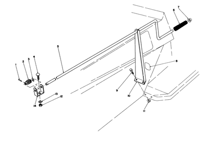 Chute Control Assembly 36" Snowthrower Attachment Model No. 59160 (Optional) Diagram and Parts List for 57360 6000001 - 6999999 Toro Lawn Tractor