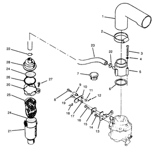 Air Cleaner & Choke-Onan P220g Type 1/10808g Diagram and Parts List for 30620 690001 - 699999 Toro Lawn Tractor