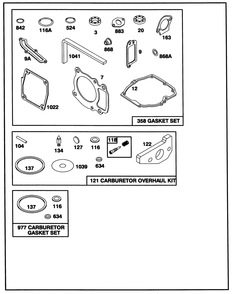 Engine Gts-150 Diagram and Parts List for 20928B 39000001 - 39999999 Toro Lawn Mower
