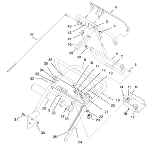 Handle & Control Panel Assembly Diagram and Parts List for 30183 695101 - 699999 Toro Lawn Tractor Accessories