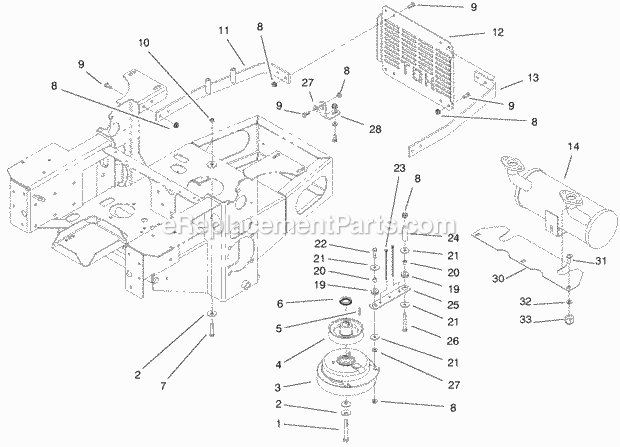 Engine And Clutch Assembly Diagram and Parts List for 74175 200000001-200999999 Toro Lawn Mower