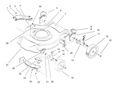 Housing Assembly Diagram and Parts List for 20441 6900001 - 6999999 Toro Lawn Mower