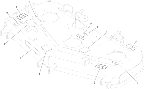 Deck Decal Assembly Diagram and Parts List for 74925TE (316000001-316999999)(2016) Toro Lawn Mower
