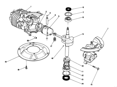 Crankshaft Assembly (Engine No. 47pk9) Diagram and Parts List for 26680WG 0000001 - 0999999 Toro Lawn Mower