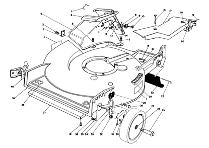 Housing Assembly Diagram and Parts List for 20747C 8000001 - 8999999 Toro Lawn Mower