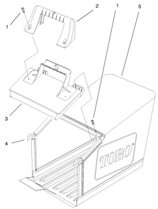 Bag And Components Assembly Diagram and Parts List for 20803 9900001 - 9999999 Toro Lawn Mower