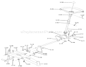 Front Axle and Steering Diagram and Parts List for 61-12KS01 1976 Toro Lawn Tractor