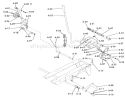 Brake, Clutch, Speed Control Linkage Diagram and Parts List for 61-12KS01 1976 Toro Lawn Tractor