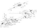 Transaxle Diagram and Parts List for 61-12KS03 1976 Toro Lawn Tractor