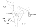 Hydraulic Lift Linkage-C-160 Only Diagram and Parts List for 61-12KS03 1976 Toro Lawn Tractor