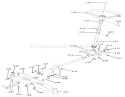 Front Axle and Steering Diagram and Parts List for 61-12KS02 1976 Toro Lawn Tractor