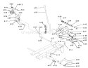 Brake, Clutch, Speed Control Linkage Diagram and Parts List for 61-12KS02 1976 Toro Lawn Tractor