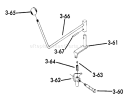 High-Low Linkage Diagram and Parts List for 61-16K801 1976 Toro Lawn Tractor
