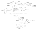 Brake / Clutch Linkage Diagram and Parts List for 61-12K802 1976 Toro Lawn Tractor