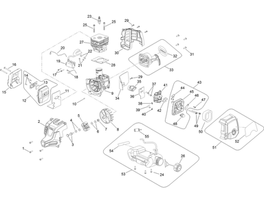 Power Head Components Assembly Diagram and Parts List for 51998 317000001 - 317999999 Toro Trimmer