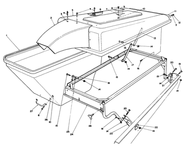 Grass Collection System Model No. 30576 (Optional)(Continued) Diagram and Parts List for 30718 1000001 - 1999999 Toro Lawn Tractor