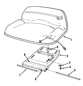 Seat Assembly Diagram and Parts List for 56145 0000001 - 0999999 Toro Lawn Tractor