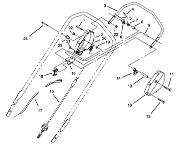 Traction Control Assembly Diagram and Parts List for 20439 49000001 - 49999999 Toro Lawn Mower