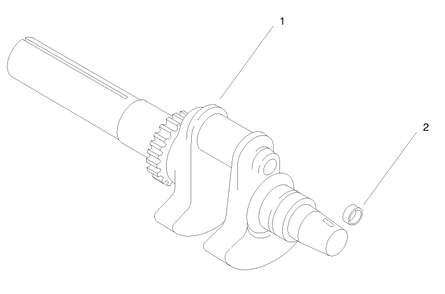 Crankshaft Diagram and Parts List for 74209 (0000001-0000999)(2000) Toro Lawn Mower