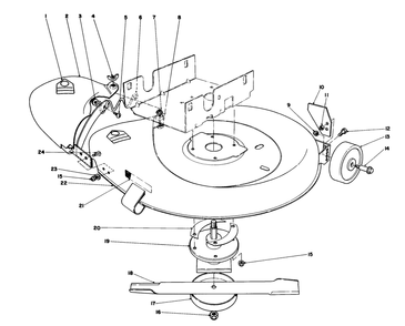 Mower Housing Assembly Diagram and Parts List for 56125 6000001 - 6999999 Toro Lawn Tractor