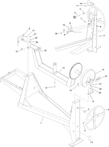 Part Location Diagram of 127-2815 Toro Frame Asm