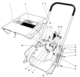 Shroud & Handle Assembly (Model 38220) Diagram and Parts List for 38220 9000001 - 9999999 Toro Snow Blower