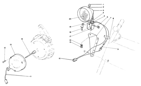 Light Kit No. 54-9822 (Optional) Diagram and Parts List for 38080 9000001 - 9999999 Toro Snow Blower