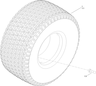Rear Tire Assembly Diagram and Parts List for 75750 409479951 - 410219308 Toro Lawn Tractor