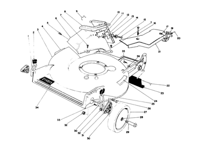Housing Assembly Diagram and Parts List for 20680 0000001 - 0999999 Toro Lawn Mower