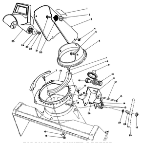 Discharge Chute Assembly Diagram and Parts List for 38185 7000001 - 7999999 Toro Snow Blower