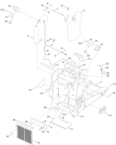 Frame Assembly Diagram and Parts List for 22328 409985647 - 410499999 Toro Lawn Tractor Accessories
