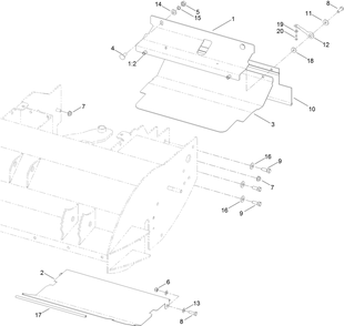 Guard And Drag Shield Assembly Diagram and Parts List for 2720 410300000 - 999999999 Toro Lawn Tractor Accessories